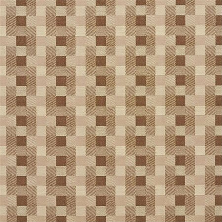 FINE-LINE 54 in. Wide Brown And Beige Checkered Silk Satin Upholstery Fabric FI2949394